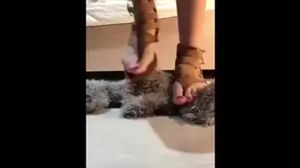 Foot Mistress Crushes Doll with Sandals no Mercy