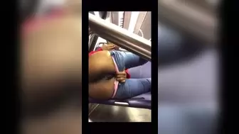 Fresh DC Lady Showing Off On The Greenline Train