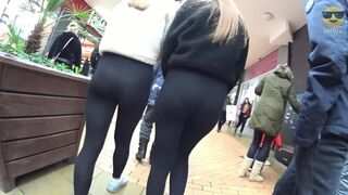 Candid Teeny with Gigantic Butt in Leggings