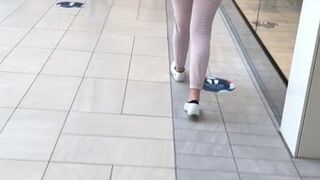 Blonde Youngster with Perfect Butt Walking