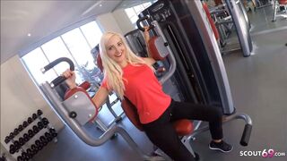 Petite German Fitness Bitch Pickup and Fuck Stranger in Gym