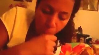 african gf blowing off BF