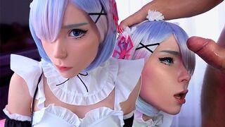 Kawaii Maid Gives Deepthroat Boss Prick to Jizz In Mouth POINT OF VIEW