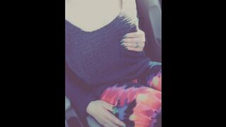 RISKY Loud Cums in Public Parking Lot for Homemade | Strong Wand in Leggings Hands Free