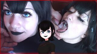 Gigantic Facial on Face of Charming Goth Youngster - Mavis Cosplay Hot Darling