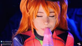 Cute lady Asuka Langley. Sloppy Bj and Cunt Cream Pie -