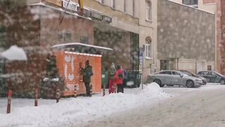 Teaser. Lithuanian Slut Masturbating in the Car on the Street in City Center