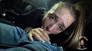 Teenie Lady Blowed Hard Schlong Of A Stranger In A Car