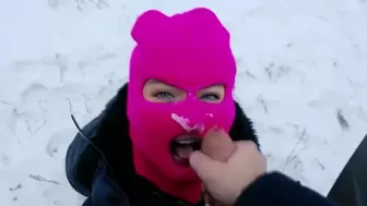 Public Schlong Oral Sex with Facial