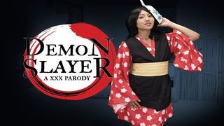 Fuck Session with Chinese Teenie Mai Japanese as MAKOMO from DEMON SLAYER VR Porn