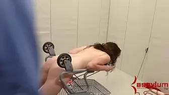 Teenie roughly anal screwed in MMF threeway humiliation
