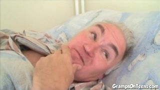 Teeny nurse mounts oldie as ex-wife masturbate