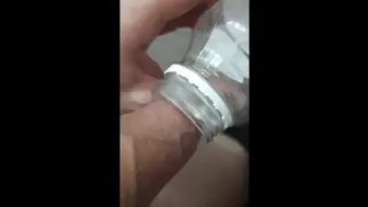 filled a bottle with urine and showed a schlong in close-up