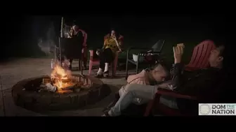Campfire bj with smores and harp music