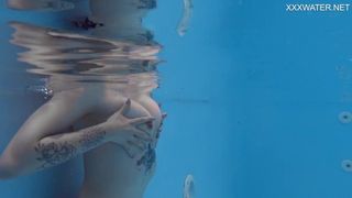 Sweet blonde Finnish pornstar Mimi Cica underwater