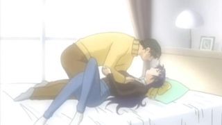 Busty asian cartoon youngster rides her hubby on the beach