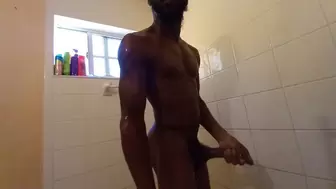 Jerking this monster dong in the shower any body want to help