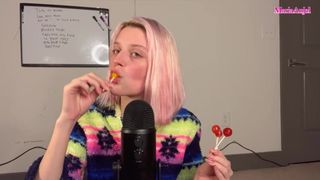 Lollipop blowing ASMR