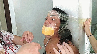 Laura, Katherine & Maria in: A WHOLE Car Wash Sponge For Maria's Big Fat Mouth! (mp4)