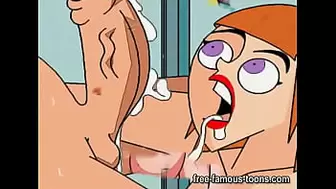 Cartoon MILF and teeny oral sex