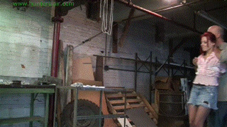 Left dangling by her boots in the old factory (MP4 HD 14000kbps)