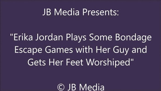 Erika Jordan Plays Some Kinky Games and Gets Foot Worship - WMV