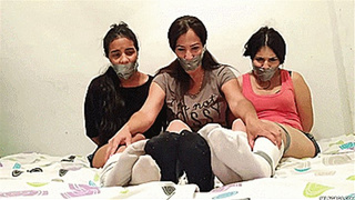 Laura, Katherine & Maria in: Gagged Bondage Foot Play With Step-Mom (mp4)