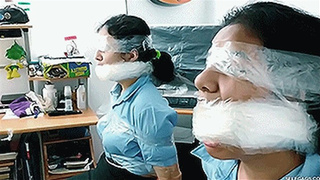 Laura, Katherine & Maria in: Tape Selling Latina School Girls Monstrously Wrap Gagged By A Ruthless MILF! (wmv)