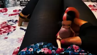 Trans plays with a doll and fills it with cum