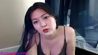 Your cute oriental stepsis flirts with you and makes you spunk