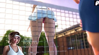 (4K) Apocalust Ep. two | Short haired Blonde Milf wants to play tennis to warm up and fuck hard a hard dong ready to jizz inside | Anime gameplay