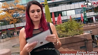 German red-head fresh woman girl met and hammered while dating on Berlin street