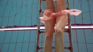 Polish sexy shaped Deniska swimming nude