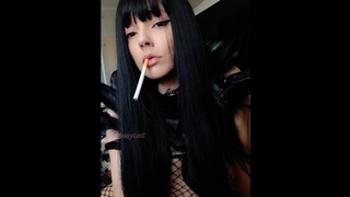 Goth Slut Close Up Smoking (full vid on my 0nlyfans/ManyVids)