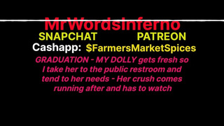 GRADUATION - My 22 College PRETEND Dolly Katherine too flirty pulled into restroom for breeding