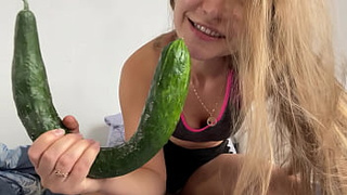 Flirting with a cucumber