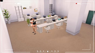 Сamera in the office captured passionate sex between 2 employees