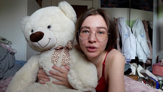The creamiest teenie twat on the Planet rides a Teddy Bear
