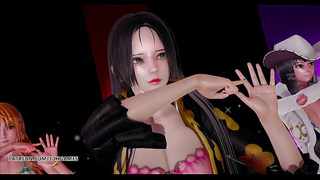 [MMD] Slut's Day - Expectation Sweet Striptease Boa Hancock Nami Nico Robin 1 Piece 3D Porn Cartoon Uncensored