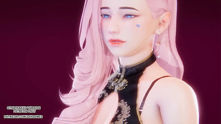 [MMD] HYOLYN - 1 Way Love Seraphine Cute Kpop Dance League Of Legends Uncensored Anime