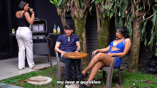 Shhh, quiet! - MILF rides her daughter's BF rear-end her back - Massive Jackson & Lina Henao