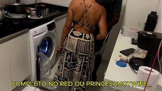 Alluring married brunette called her neighbor over to fix the car and ended up sleeping with him while her cuck-old fiance was at the bar.