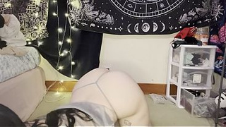 I got new lingerie and im showing off my goth teenie meaty behind for you