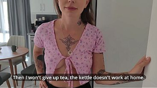 Flirting Neighbor's Ex-wife Offered ANAL