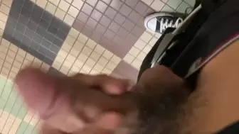 19 year cougar jerking off in College restroom