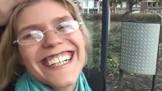 Net69 - Charming Dutch Blonde in Glasses Likes Anal Fingering and Hard Anal Sex