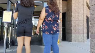 Teen slut ass in tight spandex shorts candid