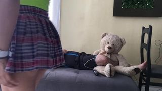 I record myself masturbating at my stepfather's house with him by my side