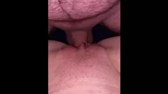 Watch me rub my penis on my wife’s twat and give her a dripping cream-pie