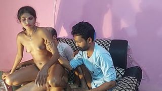 Home-Made threesome Desi village bitch having sex with 2 boyfriends
